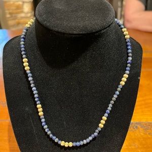 Lapis and 14 karat gold necklace